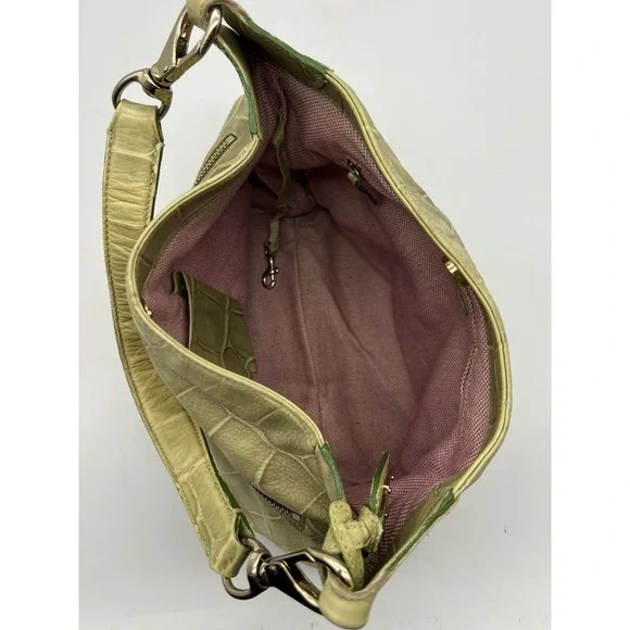 Vintage Dooney & Bourke Leather‎ Pistachio Green Hobo Shoulder Bag - Picture 5 of 9